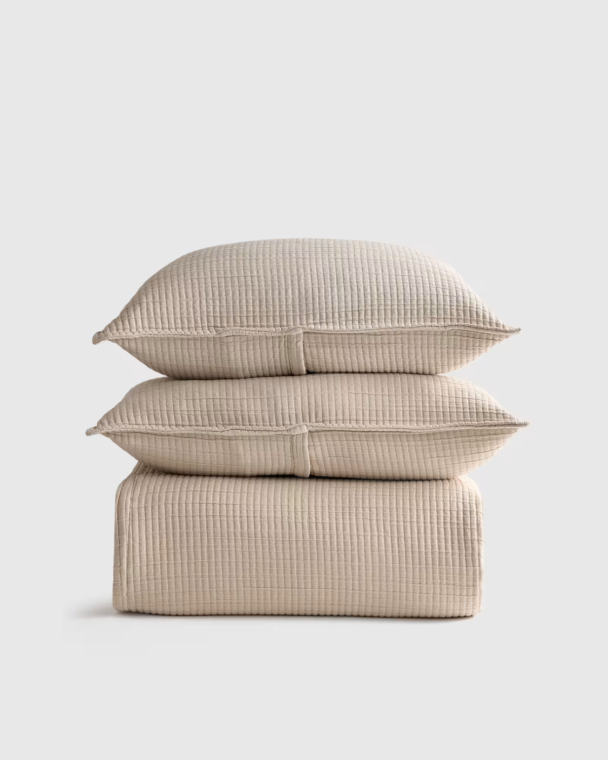 Organic Ribbed Cotton Coverlet Set - US 1360