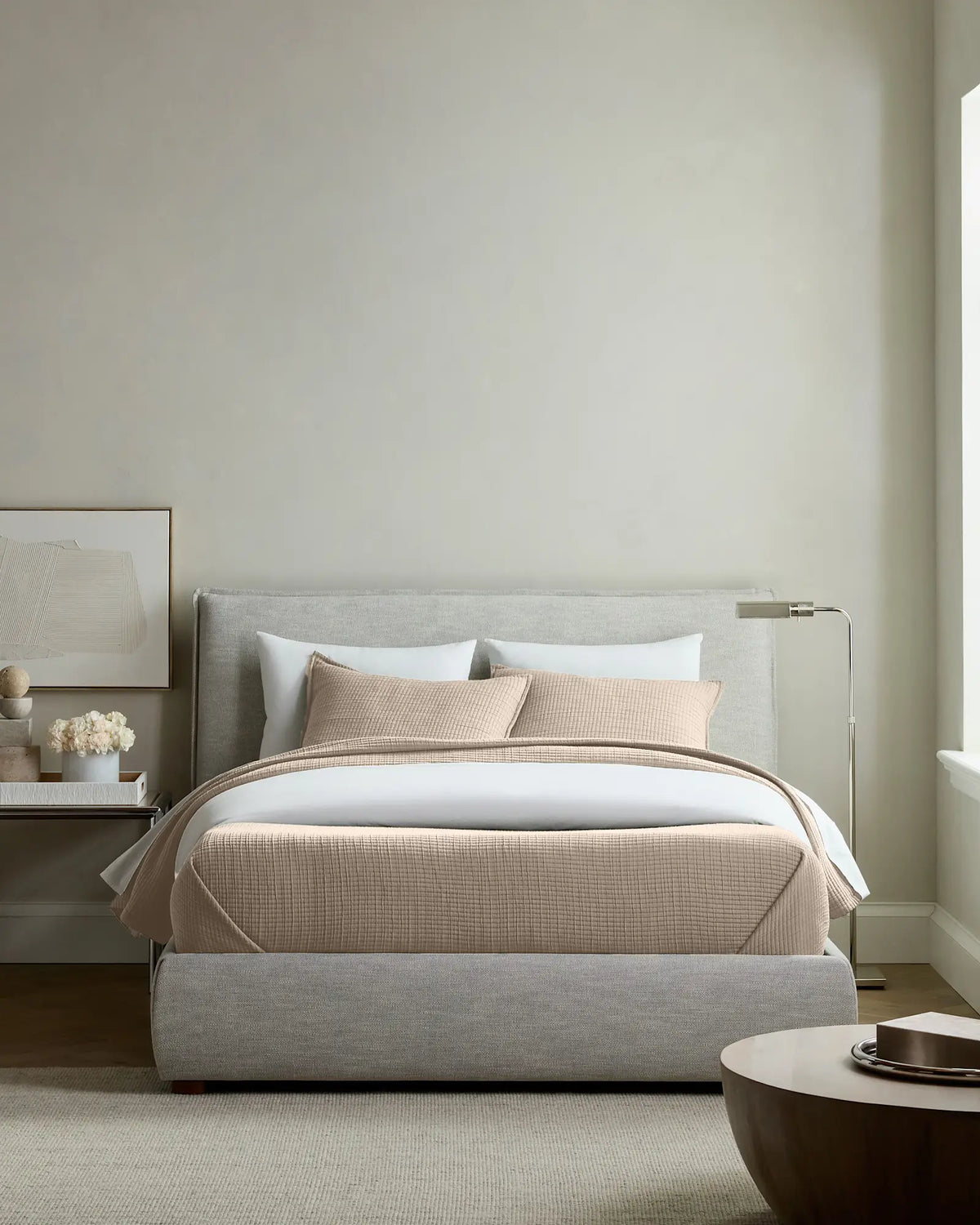 Organic Ribbed Cotton Coverlet - US 8850