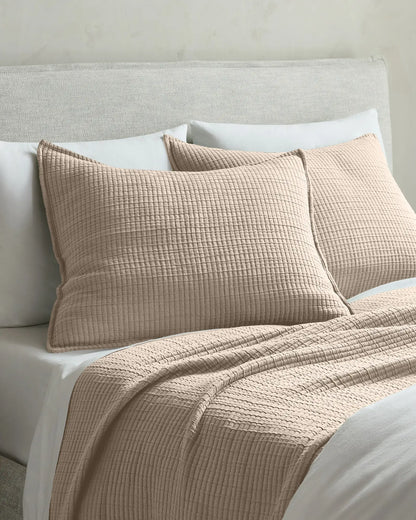 Organic Ribbed Cotton Coverlet Set - US 1360