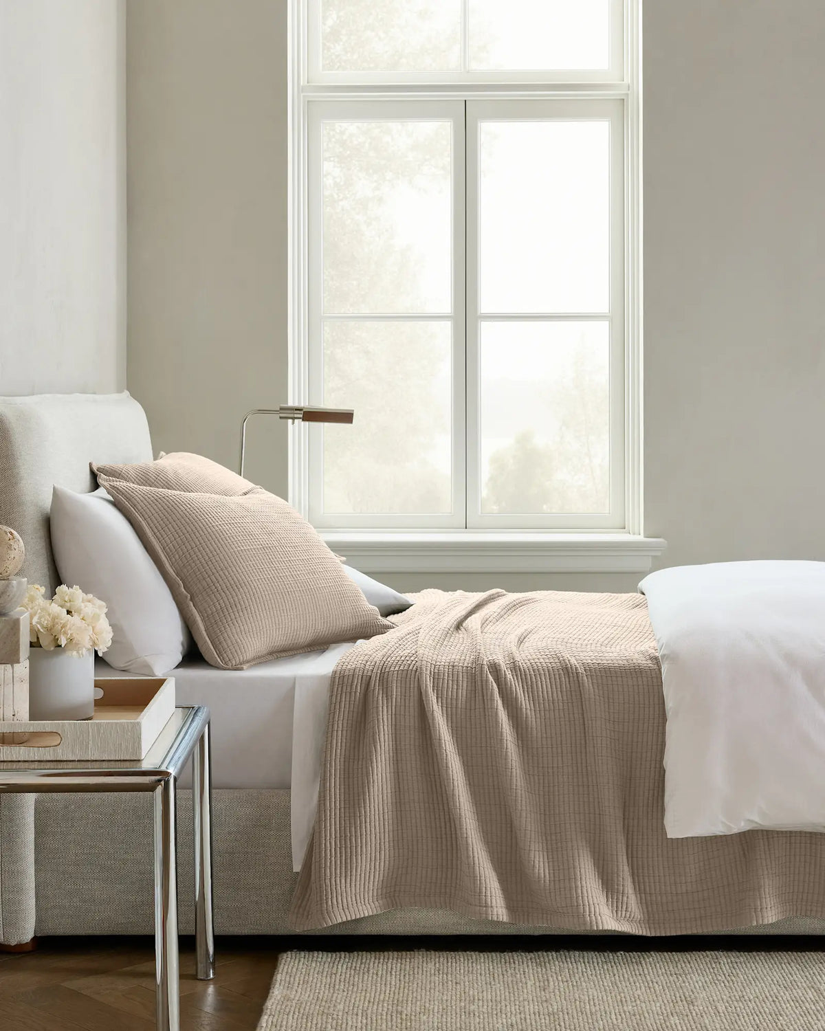 Organic Ribbed Cotton Coverlet Set - US 1360