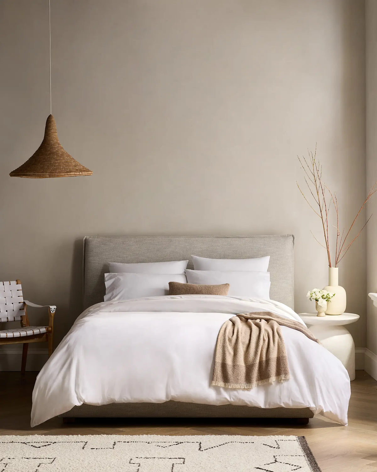 Organic Crisp Percale Deluxe Bedding Bundle - US 7784