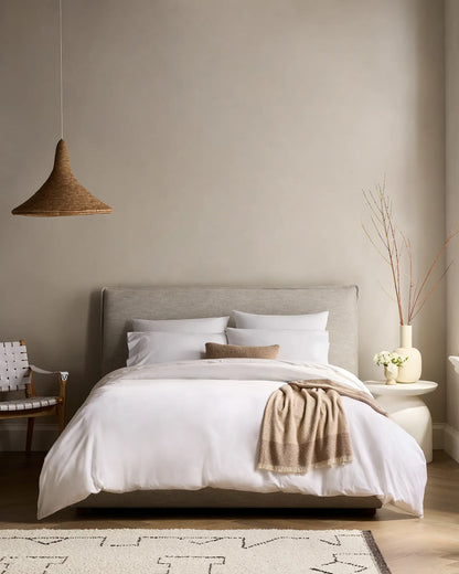 Organic Crisp Percale Deluxe Bedding Bundle - US 7784