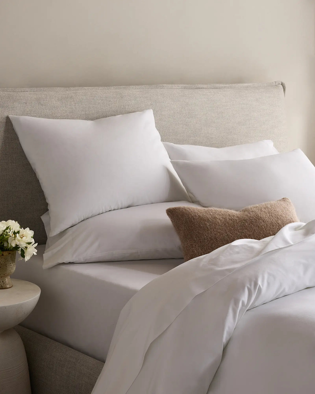 Organic Crisp Percale Deluxe Bedding Bundle - US 7784