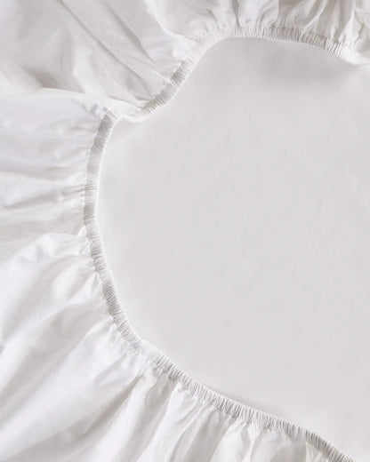 Organic Crisp Percale Scallop Sheet Set - US 9066