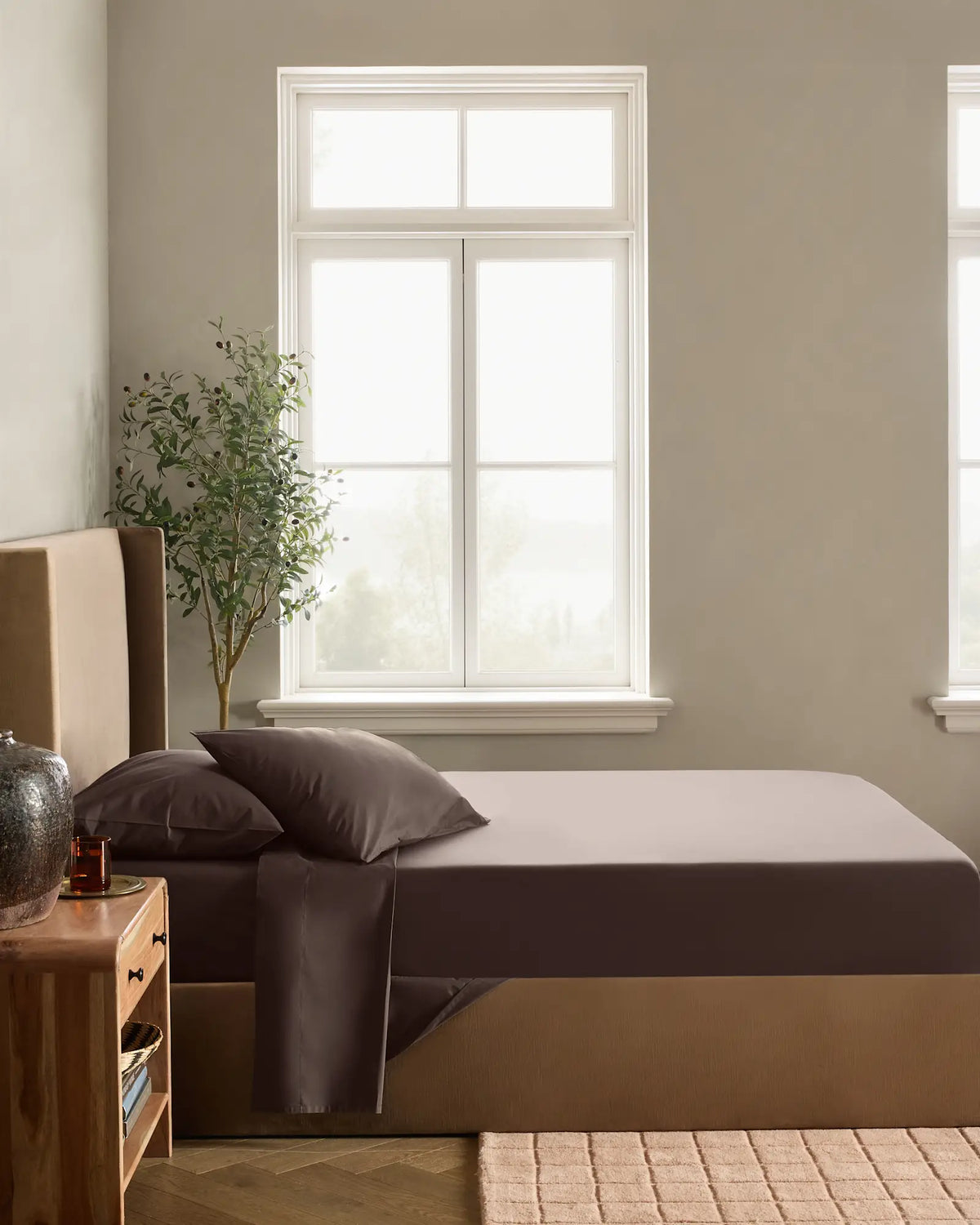 Organic Crisp Percale Deluxe Bedding Bundle - US 3670