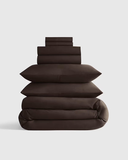 Organic Crisp Percale Deluxe Bedding Bundle - US 3670