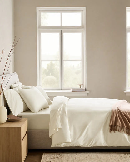 Organic Crisp Percale Deluxe Bedding Bundle - US 8223