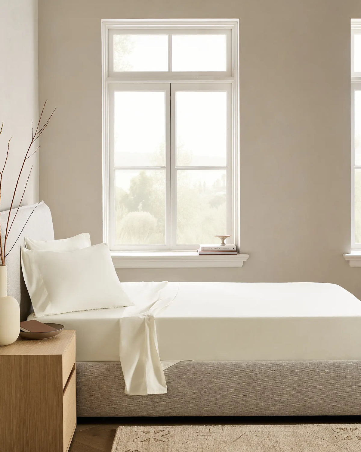 Organic Crisp Percale Deluxe Bedding Bundle - US 8223