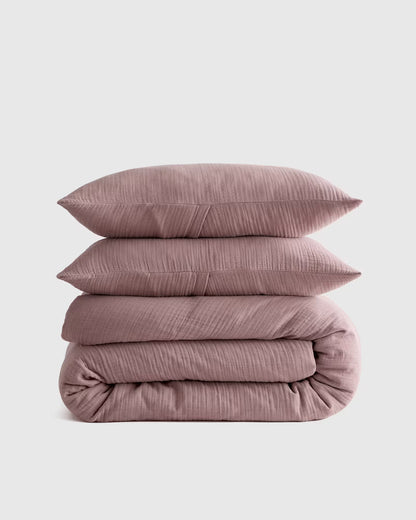 Organic Cotton Gauze Duvet Cover Set - US 9836