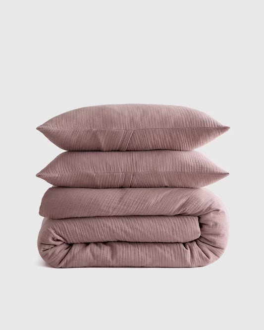 Organic Cotton Gauze Duvet Cover Set - US 9836