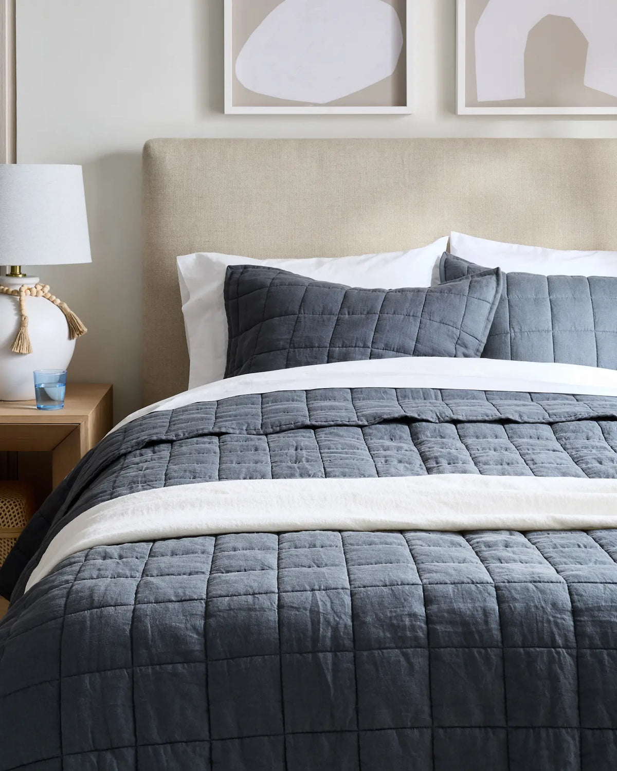 European Linen Box Quilted Sham Set - US 8752
