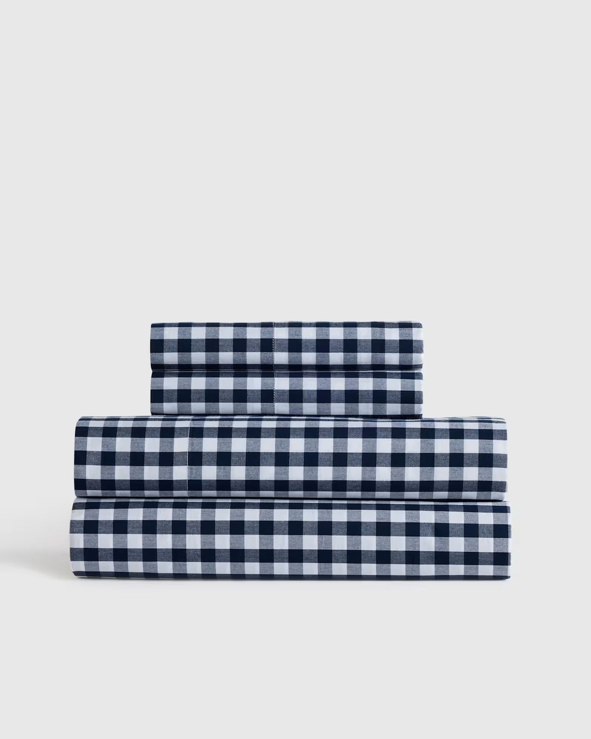 Organic Crisp Percale Gingham Sheet Set - US 8942
