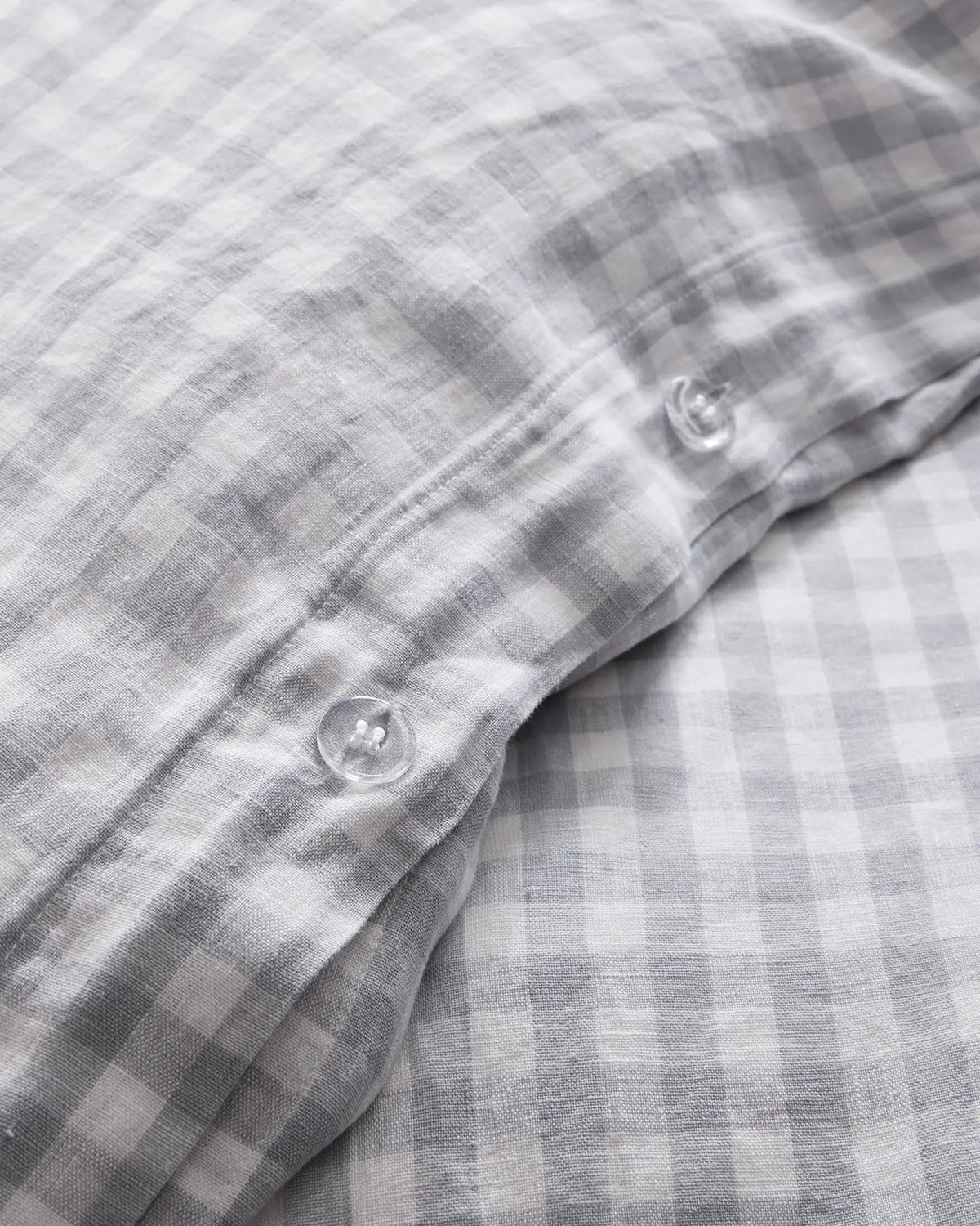 European Linen Gingham Duvet Cover - US 9391