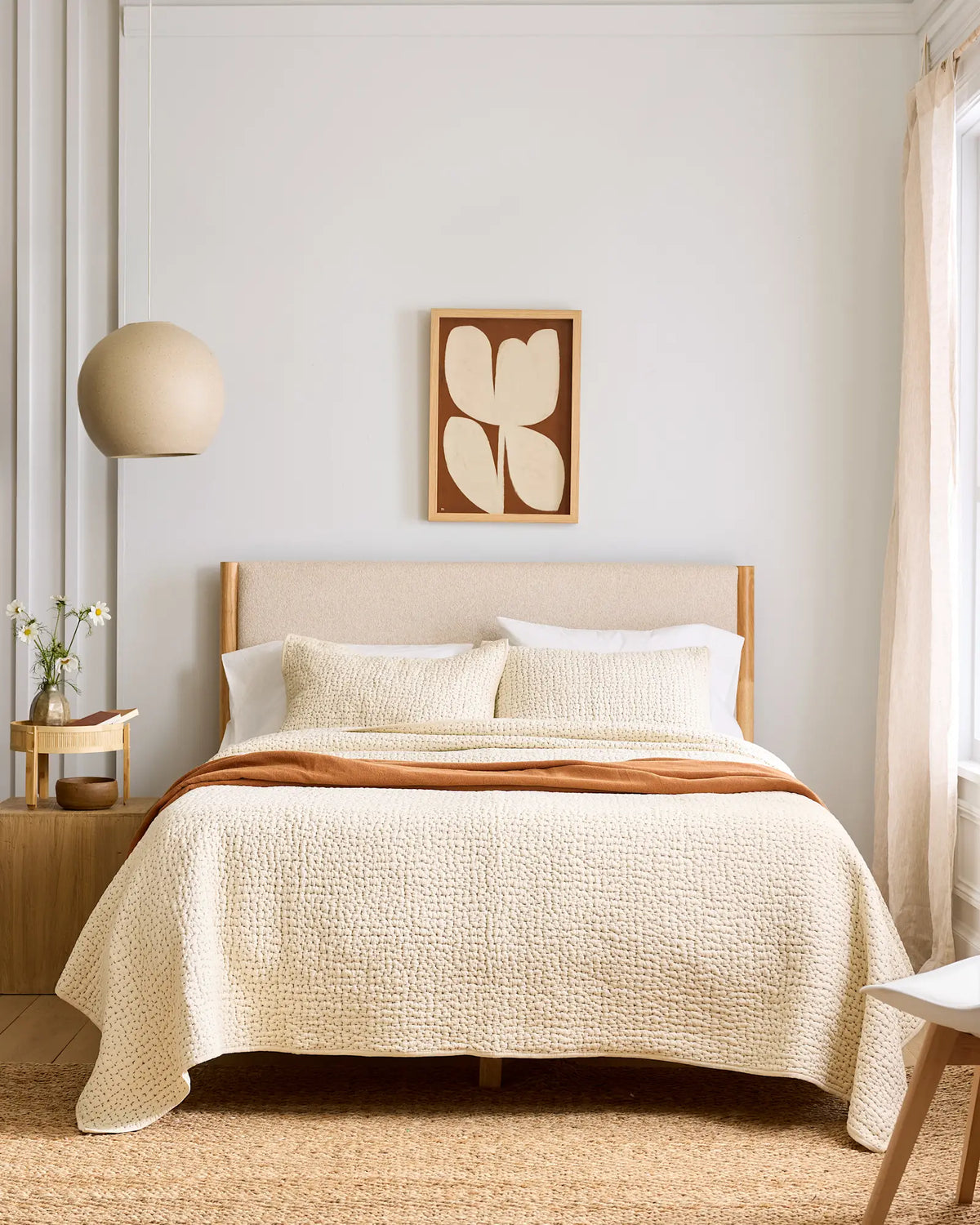Organic Cotton Hand Stitched Quilt - US 6122