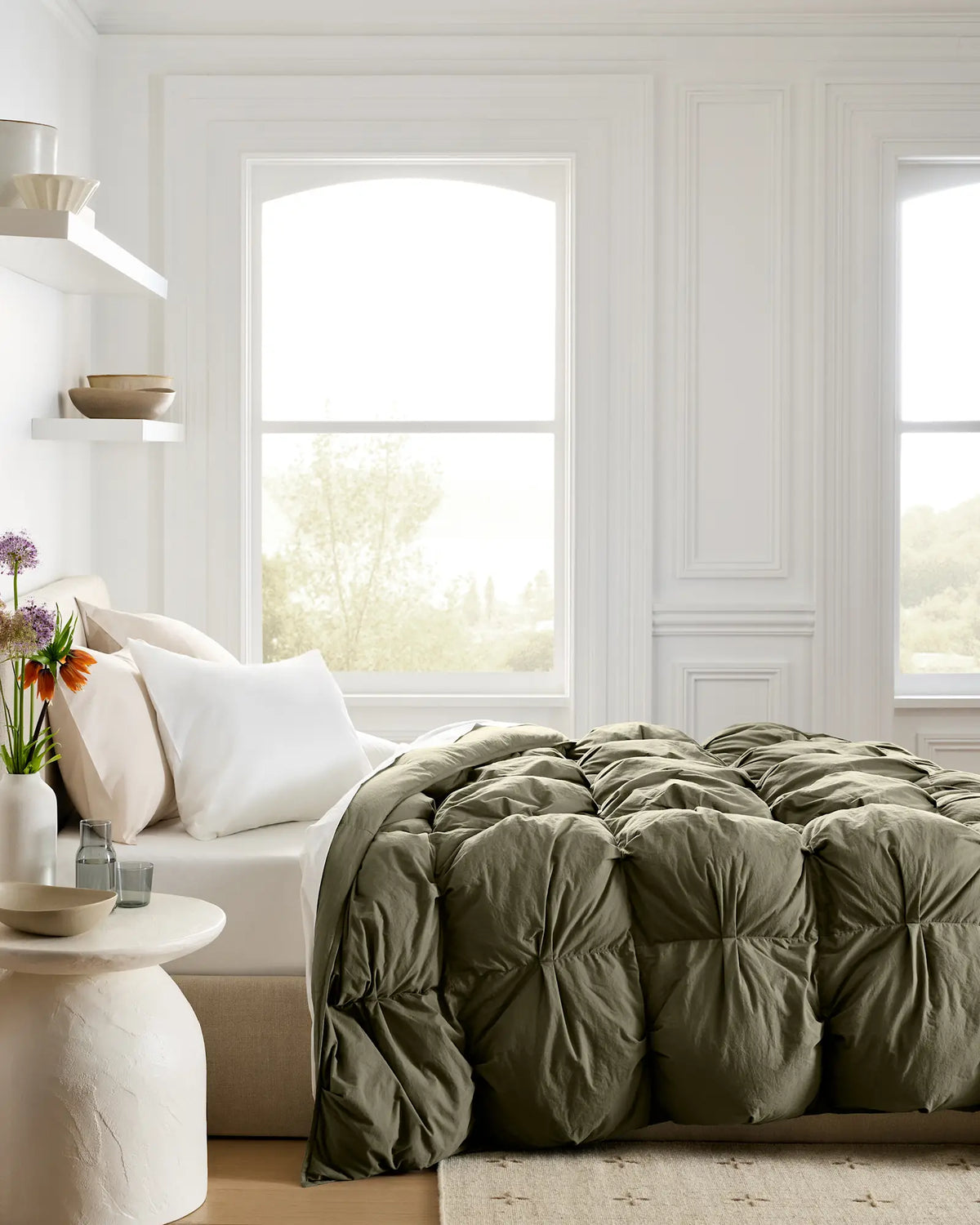 Cotton Pintuck Comforter - US 9877