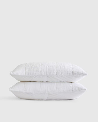 Lightweight European Linen Box Quilted Sham Set - US 5208