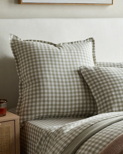 European Linen Gingham Euro Sham - US 2139