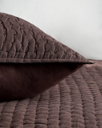 European Linen Cotton Stitch Quilted Euro Sham - US 4496