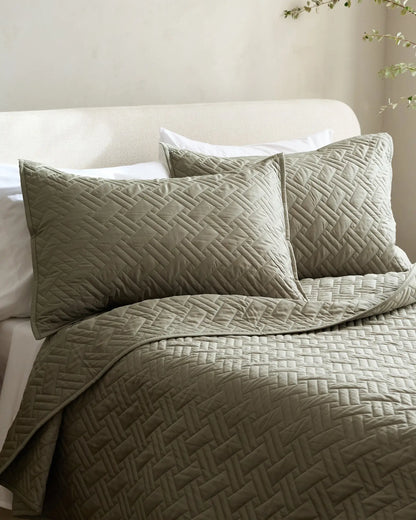 Organic Cotton Basketweave Quilt - US 9636