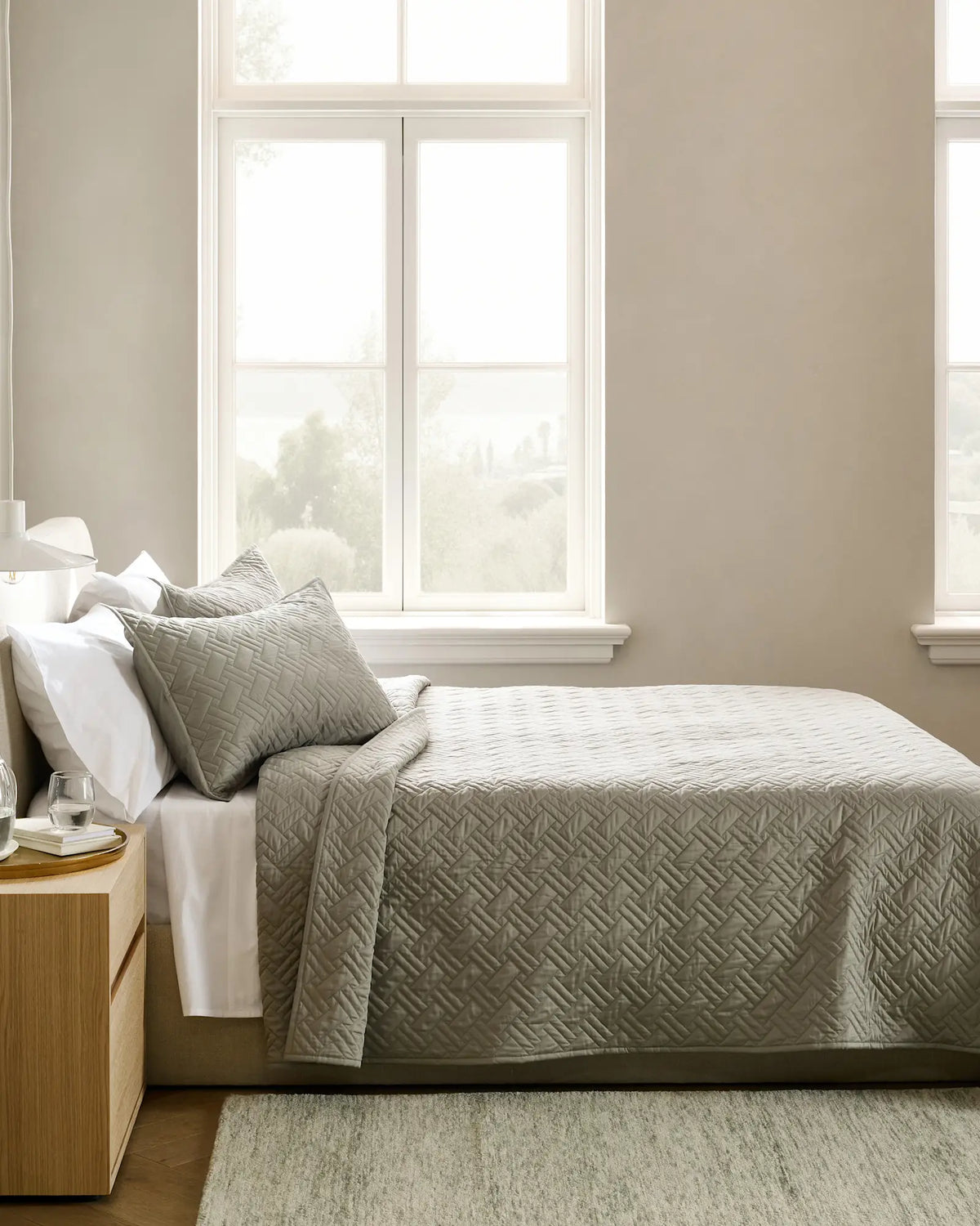 Organic Cotton Basketweave Quilt - US 9636