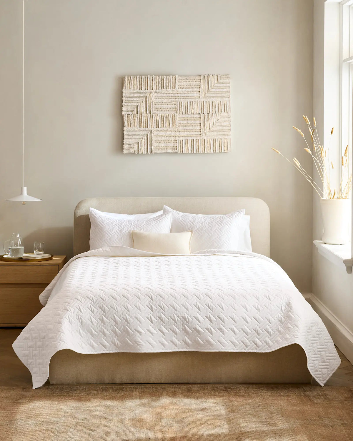 Organic Cotton Basketweave Quilt Set - US 2267