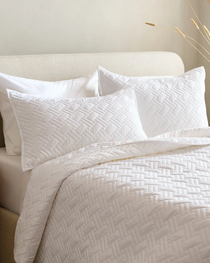 Organic Cotton Basketweave Quilt Set - US 2267