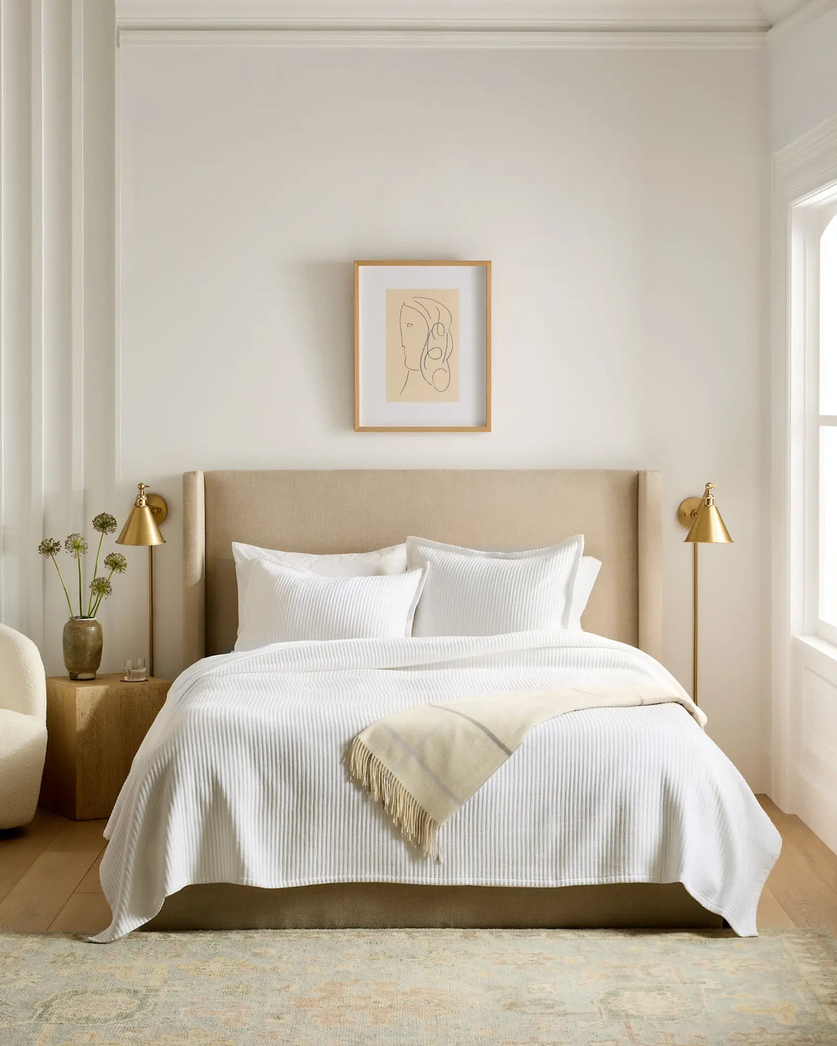Organic Cotton Matelasse Sham Set - US 2674