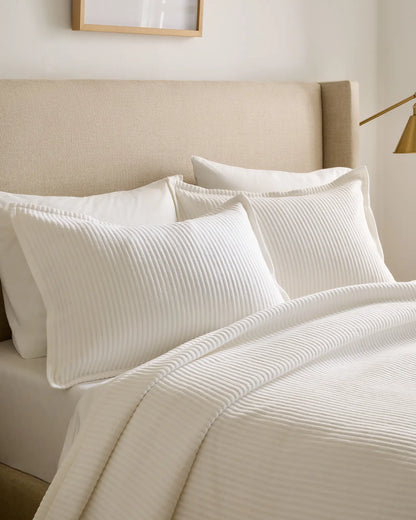 Organic Cotton Matelasse Sham Set - US 2674