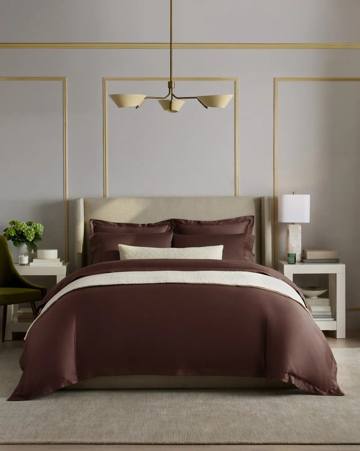 Signature Giza Cotton Sateen Deluxe Bedding Bundle - US 7785