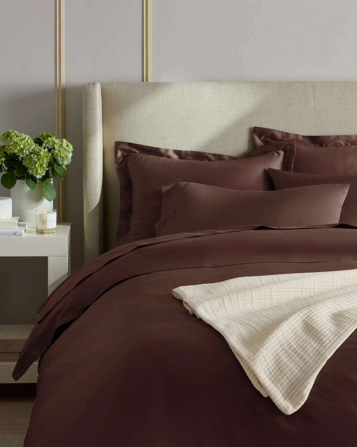 Signature Giza Cotton Sateen Deluxe Bedding Bundle - US 7785