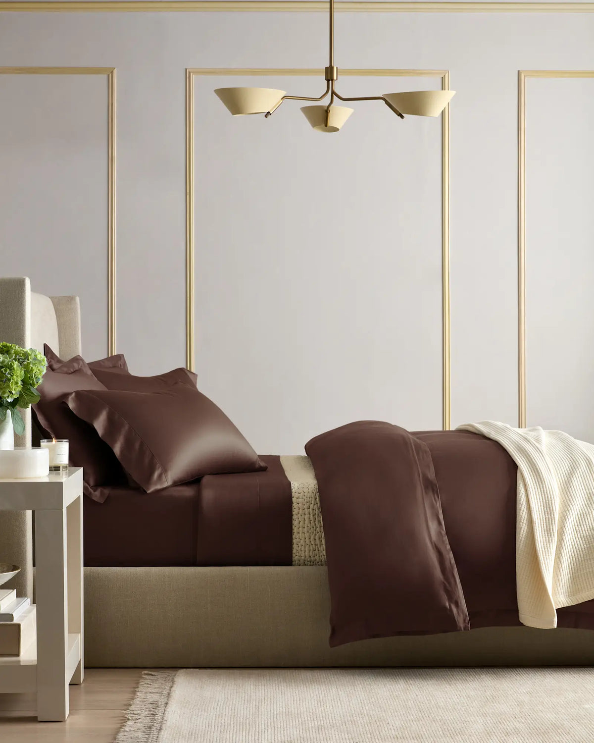 Signature Giza Cotton Sateen Deluxe Bedding Bundle - US 7785