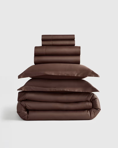 Signature Giza Cotton Sateen Deluxe Bedding Bundle - US 7785