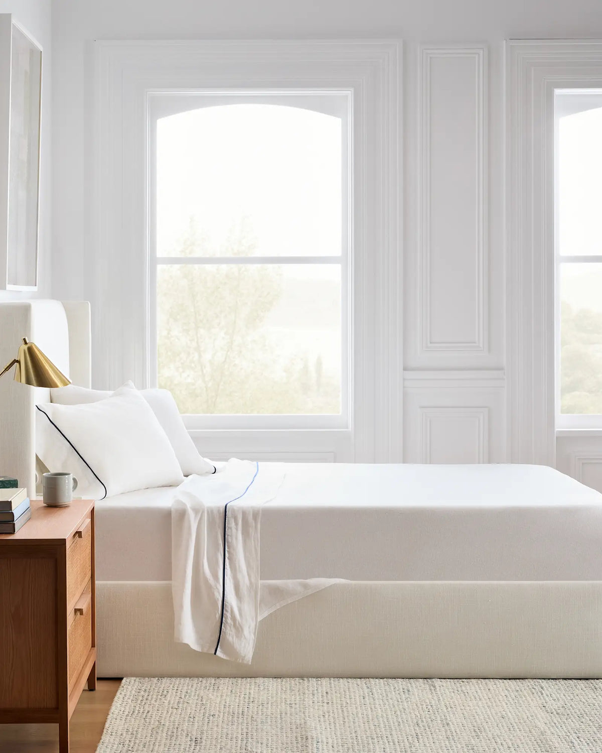 European Linen Piped Pillowcase Set - US 7519