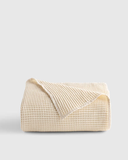 Organic Waffle Bed Blanket - US 7103
