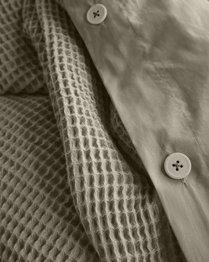 Organic Waffle Duvet Cover - US 7150
