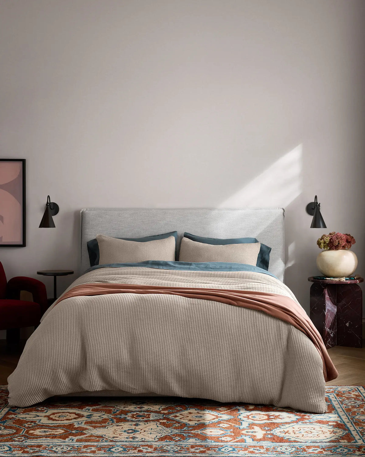 Organic Waffle Duvet Cover - US 4760
