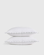 Organic Crisp Percale Scallop Sham Set - US 6216