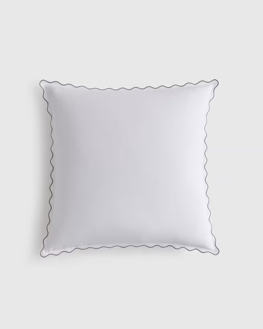 Organic Crisp Percale Scallop Euro Sham - US 7210