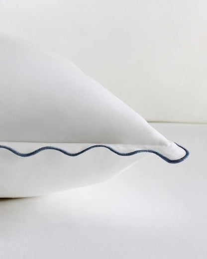 Organic Crisp Percale Scallop Euro Sham - US 6737