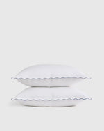 Organic Crisp Percale Scallop Sham Set - US 0633