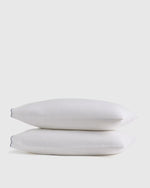 Organic Crisp Percale Scallop Pillowcase Set - US 7032