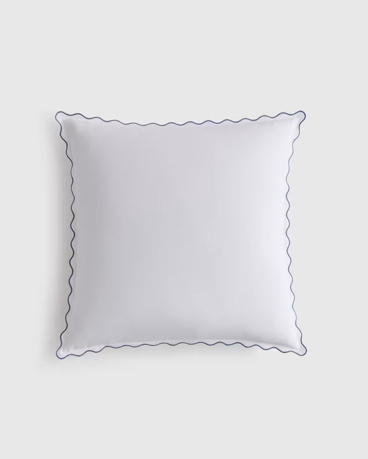 Organic Crisp Percale Scallop Euro Sham - US 6737