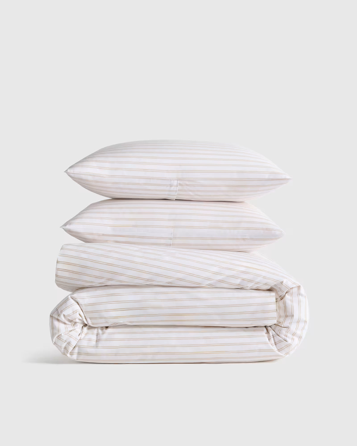 Organic Crisp Percale Double Stripe Duvet Cover Set - US 0125