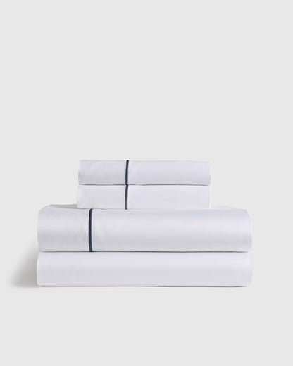 Signature Giza Cotton Sateen Embroidered Sheet Set - US 7978
