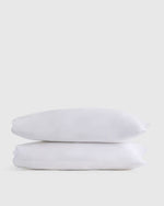 Organic Crisp Percale Scallop Pillowcase Set - US 5227