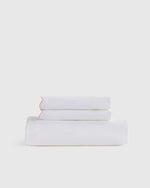 Organic Crisp Percale Scallop Fitted Sheet Set - US 3982