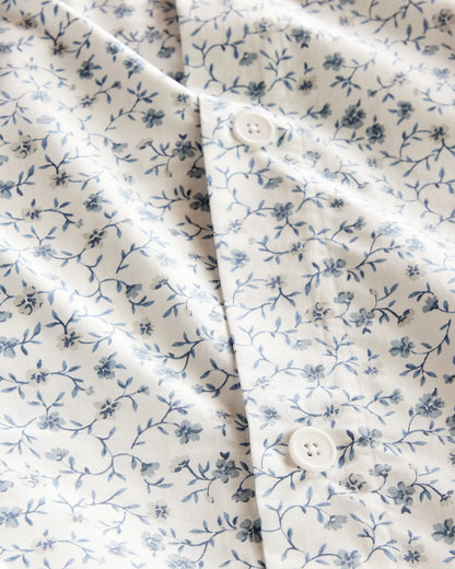 Organic Crisp Percale Floral Deluxe Bedding Bundle - US 5719