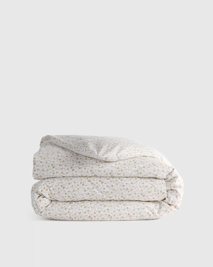 Organic Crisp Percale Floral Duvet Cover - US 7865