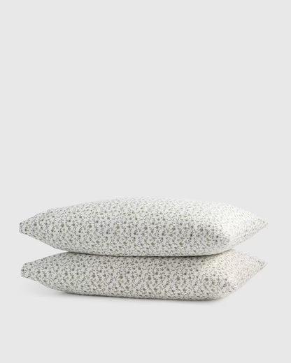 Organic Crisp Percale Floral Pillowcase Set - US 7484