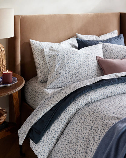 Organic Crisp Percale Floral Deluxe Bedding Bundle - US 5719